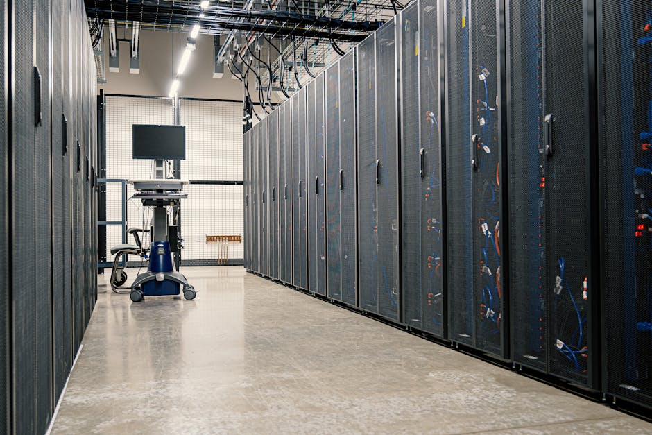Technician securing a server while configuring upload protections